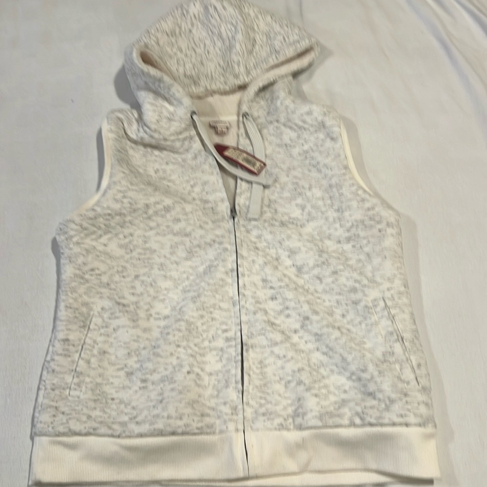 NWT Merona creme/ grey vest